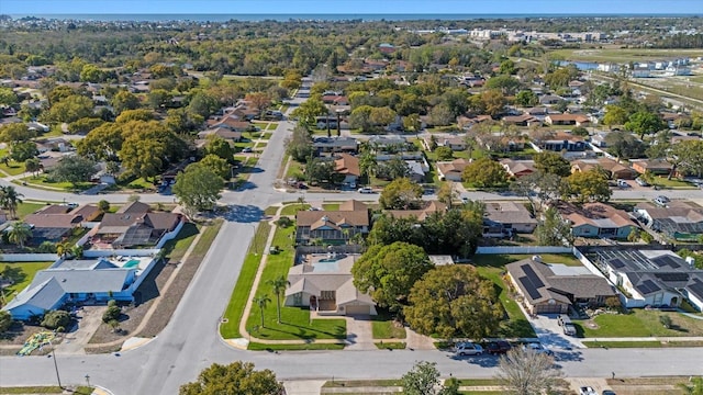 aerial view with a residential view