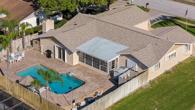 7901 Willow Brook Ct, Hudson, FL 34667 - view from above of property with a pool area