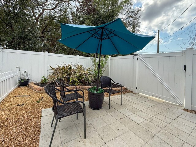 view of patio / terrace featuring a fenced backyard