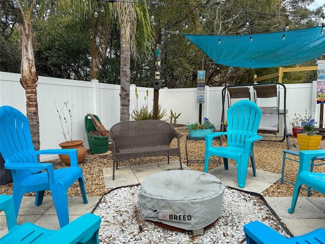 view of patio / terrace with a fenced backyard