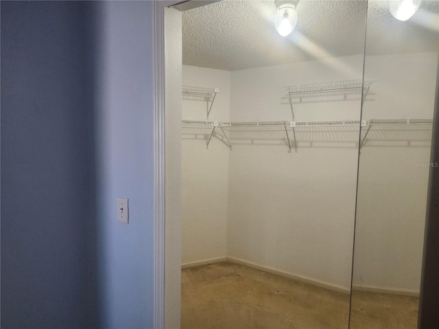 view of walk in closet