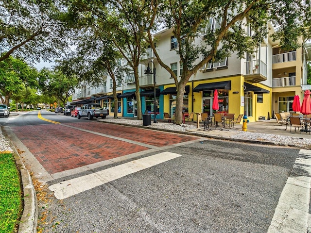 view of street with curbs and sidewalks