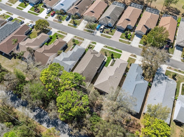 aerial view with a residential view
