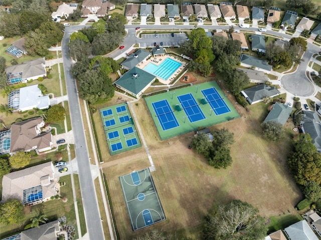 aerial view featuring a residential view