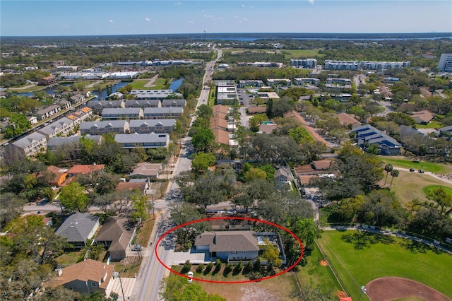 drone / aerial view featuring a residential view