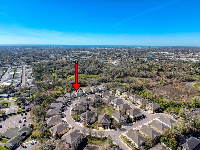 drone / aerial view featuring a residential view