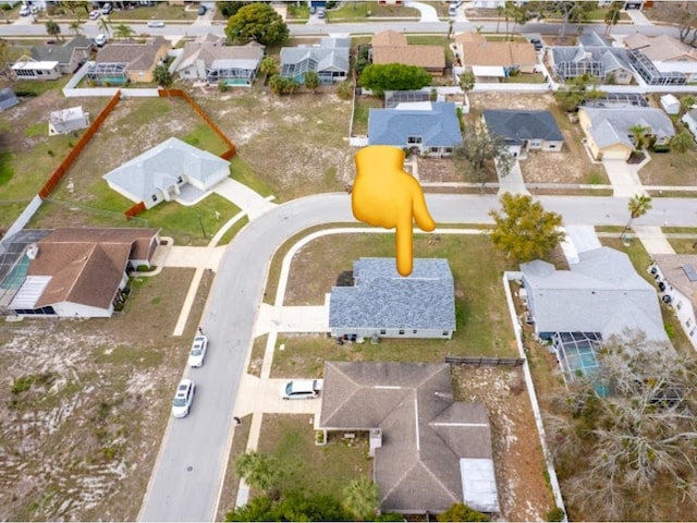 aerial view featuring a residential view