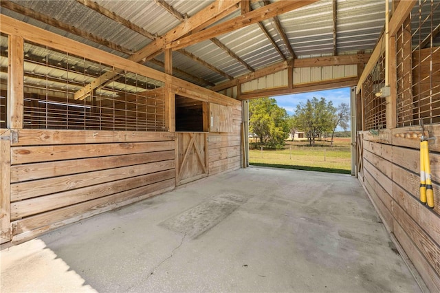 view of horse barn