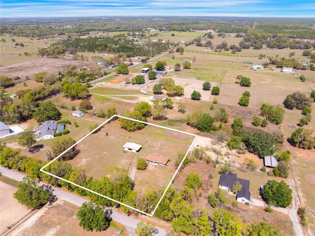 drone / aerial view featuring a rural view