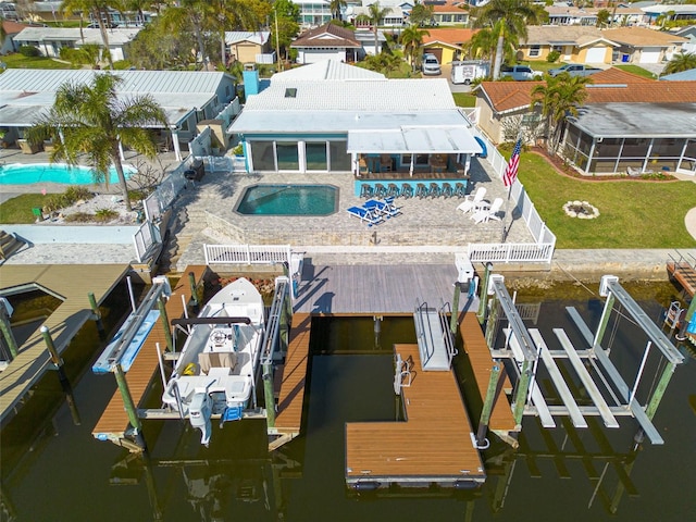 birds eye view of property featuring a residential view