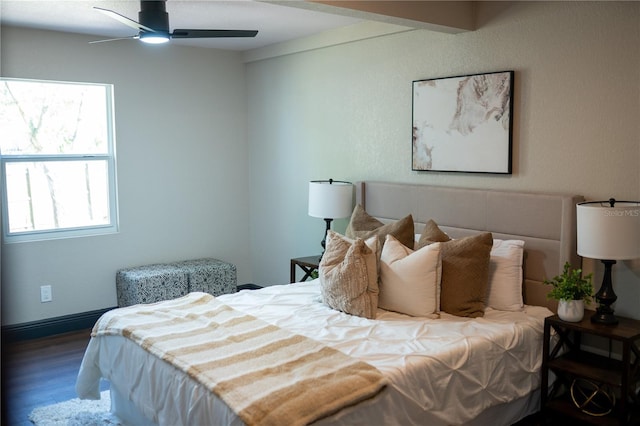 bedroom featuring wood finished floors