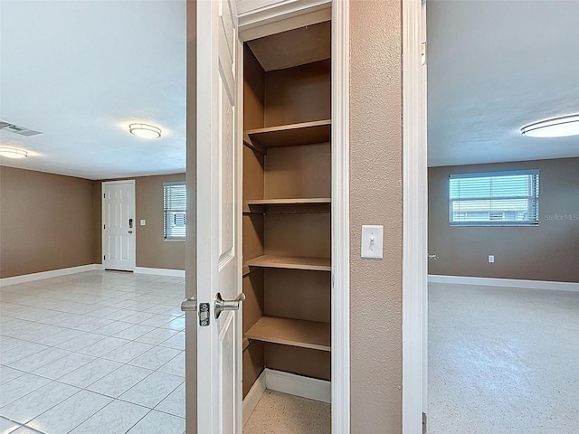 closet featuring visible vents