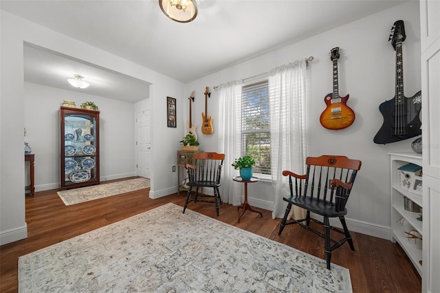 16386 Heron Hills Dr, Spring Hill, FL 34610 - living area with baseboards and wood finished floors