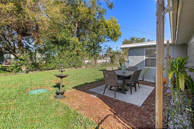 view of yard with a patio