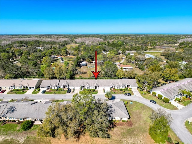 bird's eye view with a residential view