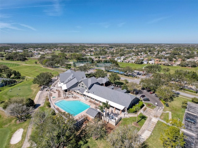 bird's eye view featuring view of golf course