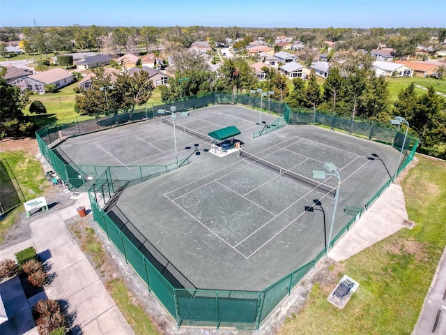 drone / aerial view with a residential view