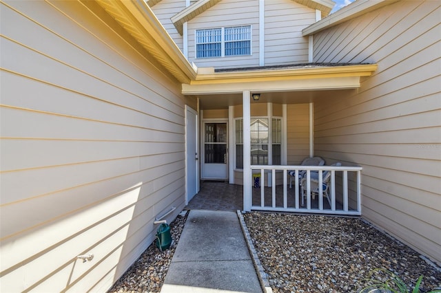 view of doorway to property