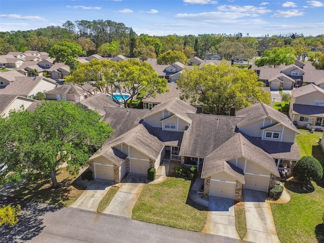 bird's eye view featuring a residential view