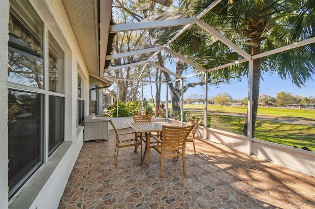 view of sunroom / solarium