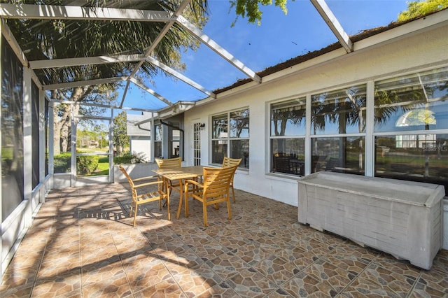 view of sunroom