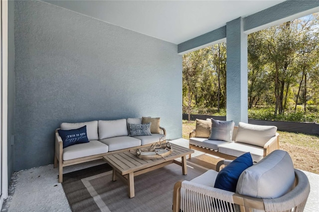 view of patio / terrace featuring an outdoor hangout area