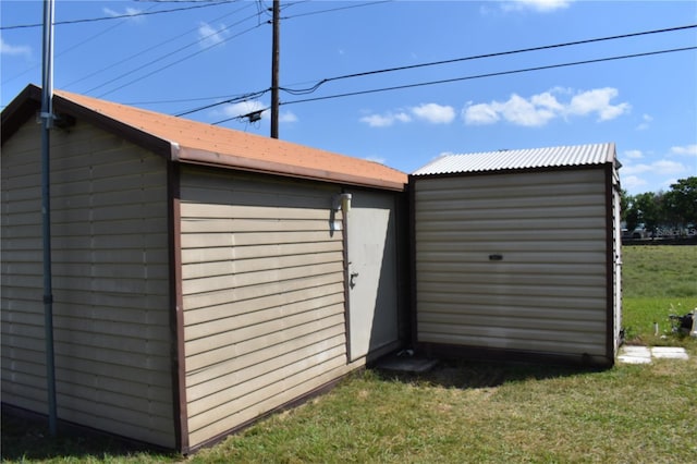 view of shed