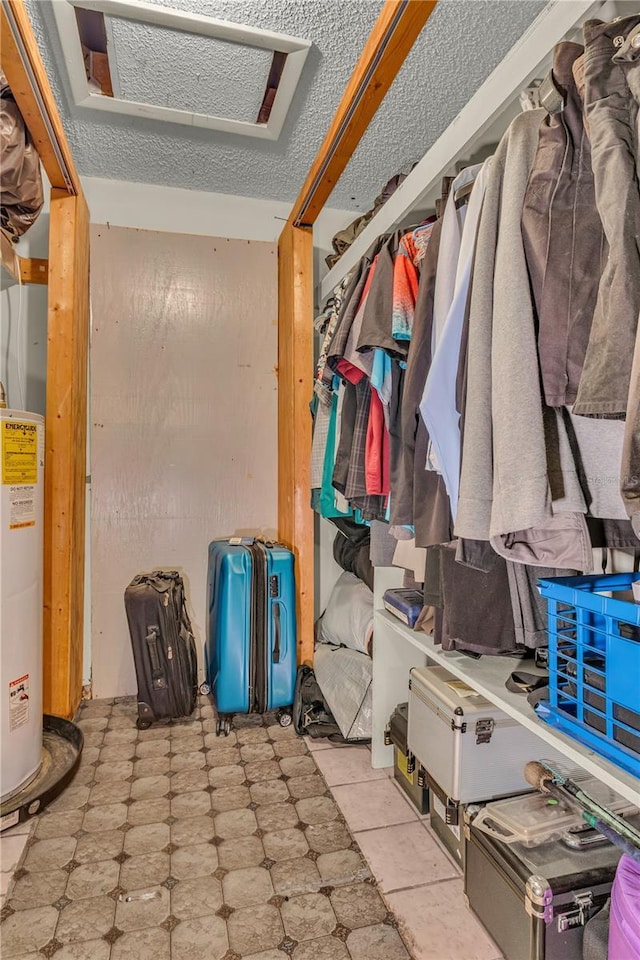 interior space with water heater