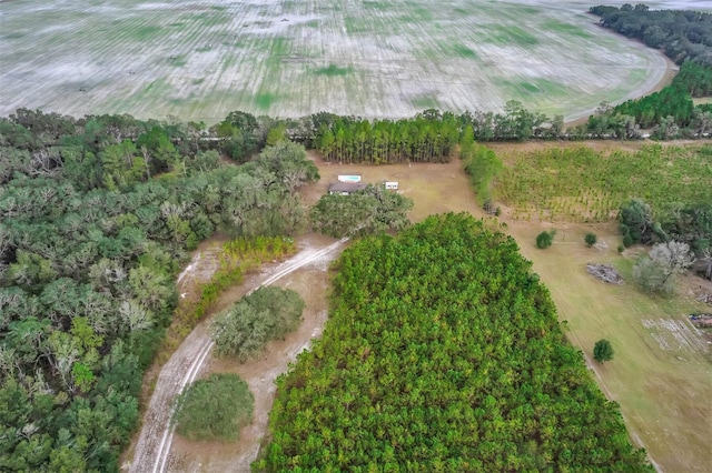 aerial view with a rural view