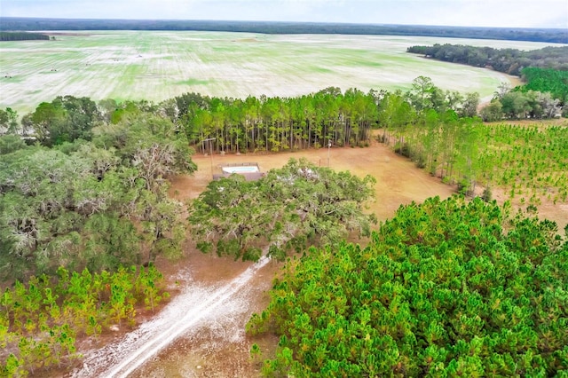 bird's eye view featuring a rural view