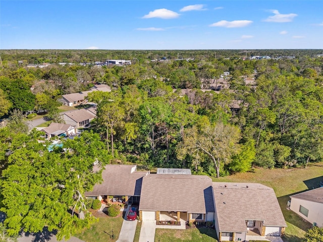aerial view with a forest view