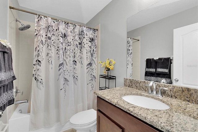 11895 Crestridge Loop, New Port Richey, FL 34655 - bathroom with toilet, shower / bath combination with curtain, and vanity