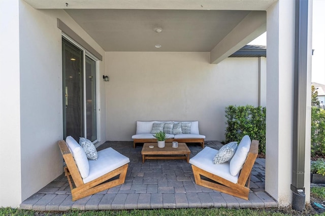 view of patio / terrace featuring an outdoor hangout area
