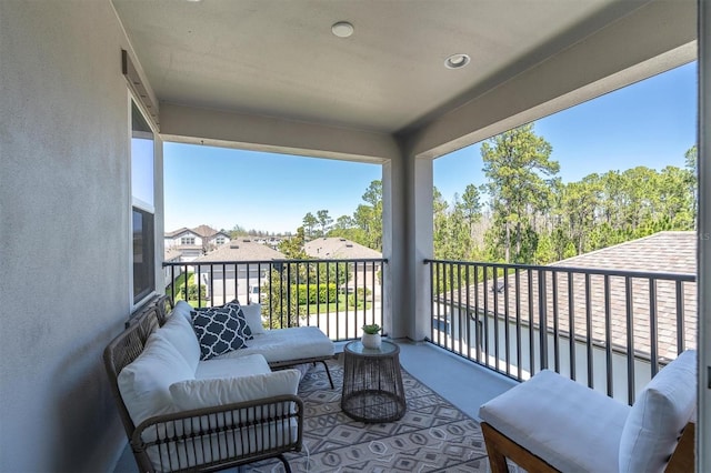 balcony with an outdoor living space
