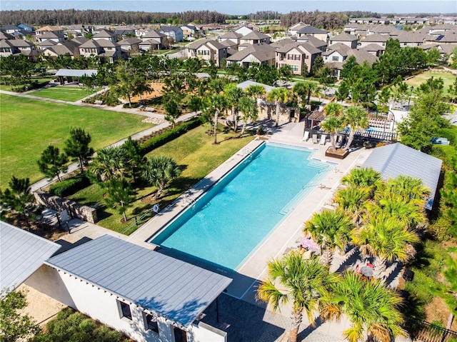 birds eye view of property featuring a residential view