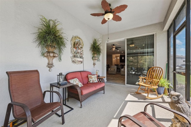 view of sunroom