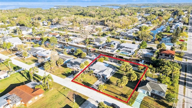 birds eye view of property featuring a residential view