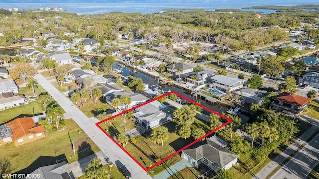 bird's eye view with a residential view