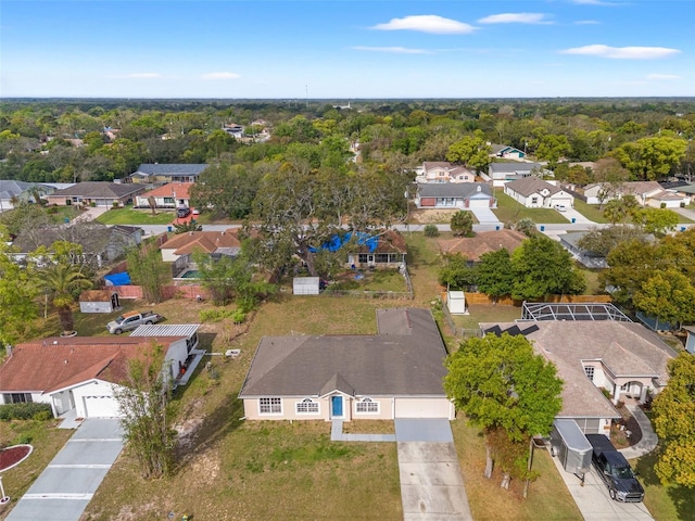 aerial view of residential area