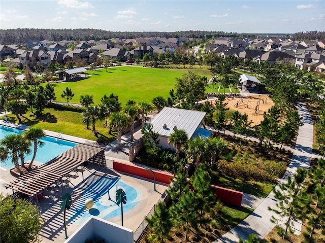 drone / aerial view featuring a residential view