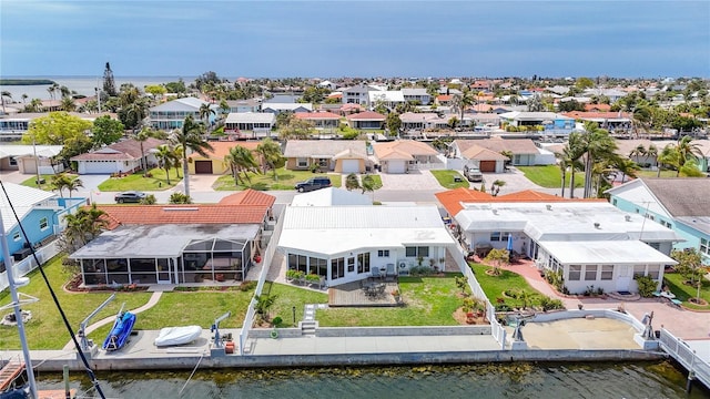 4936 Dory Dr, New Port Richey, FL 34652 - birds eye view of property featuring a residential view and a water view
