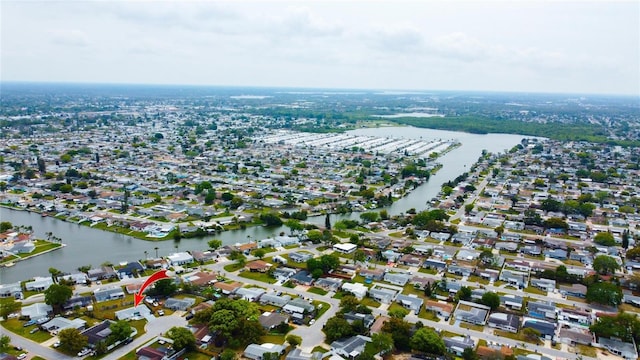 2620 Baltic Pl, Holiday, FL 34691 - birds eye view of property with a water view and a residential view