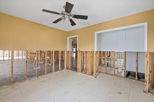 5000 Southshore Dr, New Port Richey, FL 34652 - interior space featuring tile patterned floors and a ceiling fan