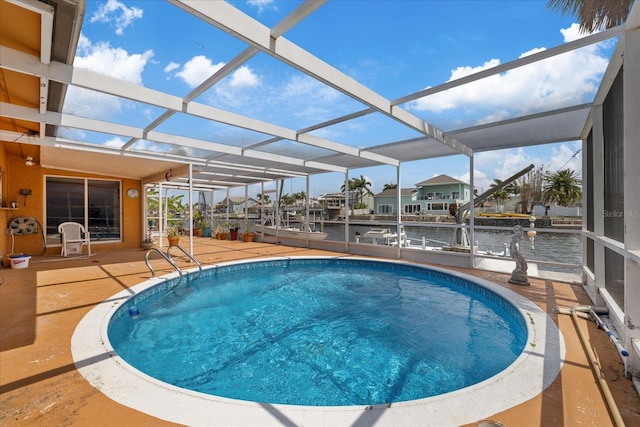5000 Southshore Dr, New Port Richey, FL 34652 - outdoor pool featuring a patio and a lanai