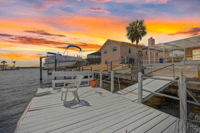5000 Southshore Dr, New Port Richey, FL 34652 - dock area with boat lift and a water view