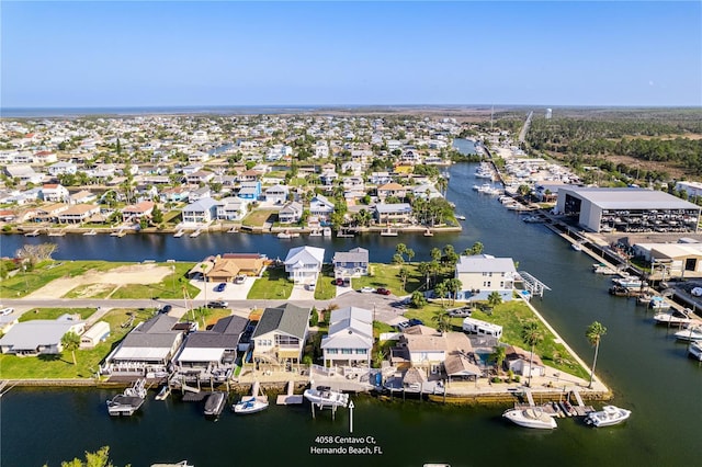 4058 Centavo Ct, Hernando Beach, FL 34607 - aerial view of residential area featuring a nearby body of water