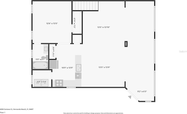 4058 Centavo Ct, Hernando Beach, FL 34607 - property floor plan