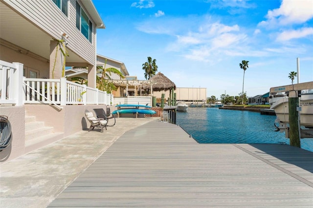 4058 Centavo Ct, Hernando Beach, FL 34607 - view of pool featuring a water view and a boat dock