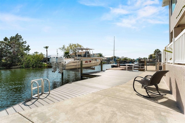 4058 Centavo Ct, Hernando Beach, FL 34607 - dock with boat lift and a water view