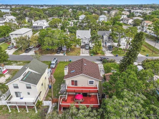aerial view featuring a residential view
